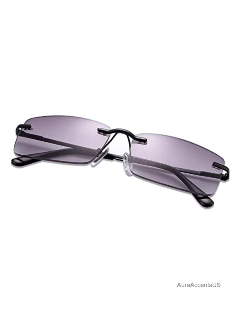 Rimless Full Reading Glasses UV400 Spring Hinge Blue Light Blocking Reader